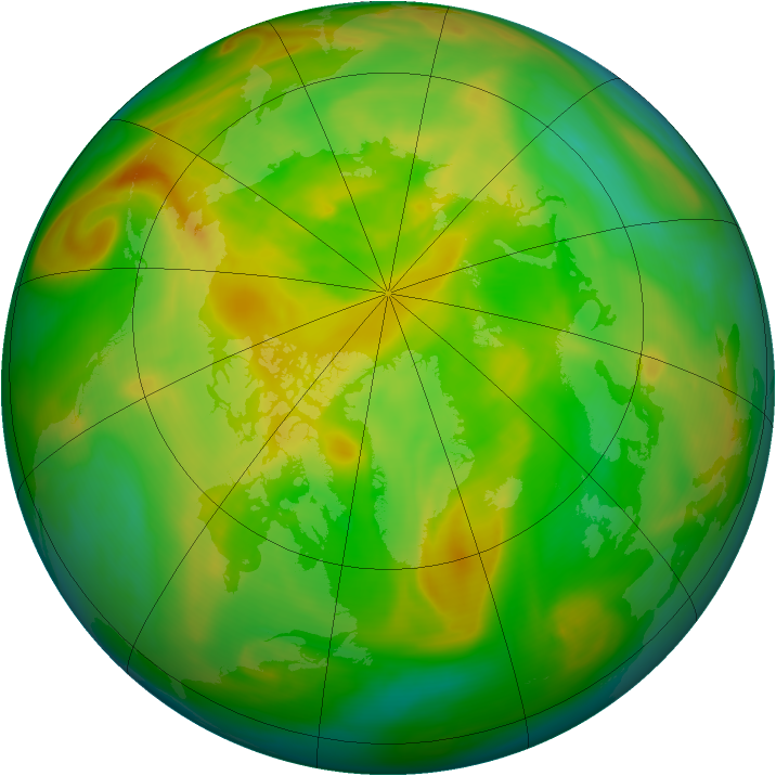 Arctic ozone map for 08 June 2006
